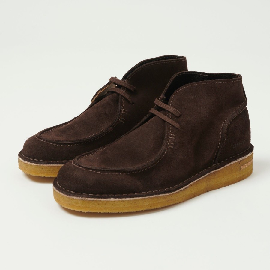 Footwear Oswen Footwear | Oswen Ewaldi Suede Shoe - Espresso