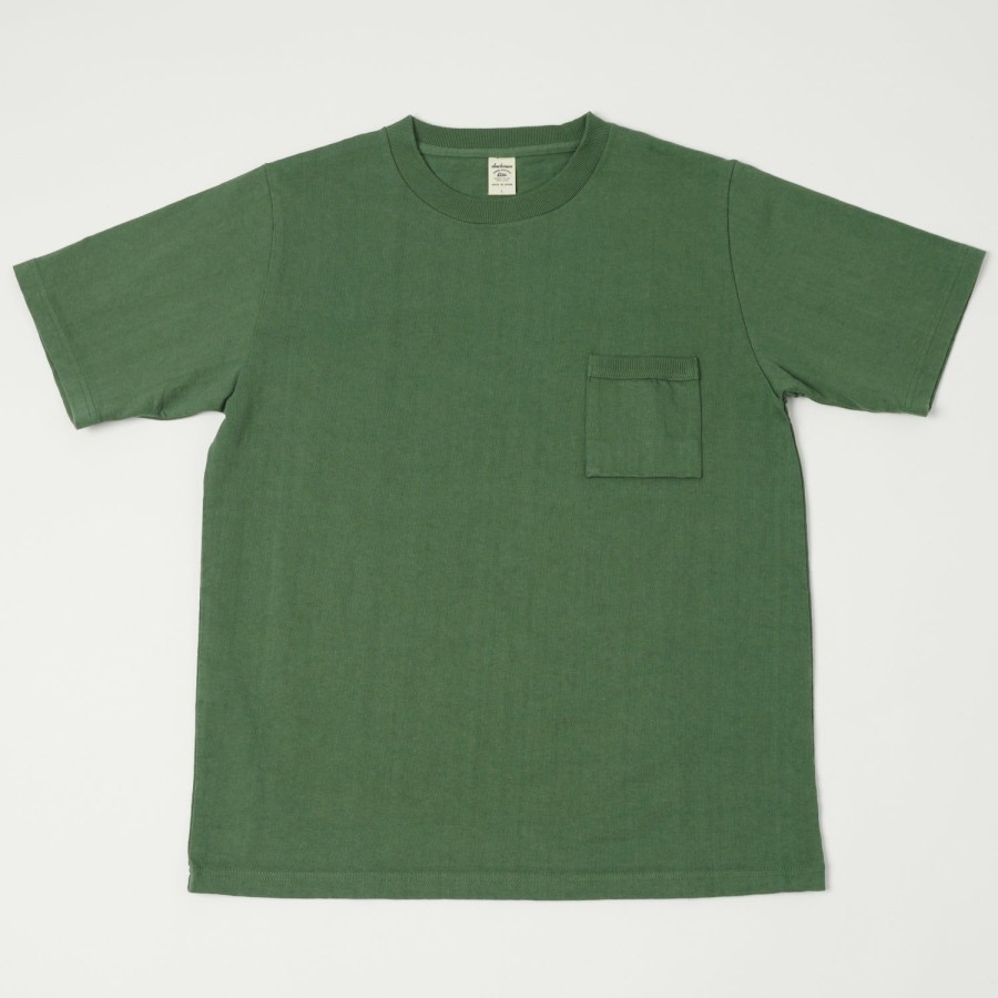 Clothing Jackman | Jackman Jm5870 Dotsume Pocket Tee - Green