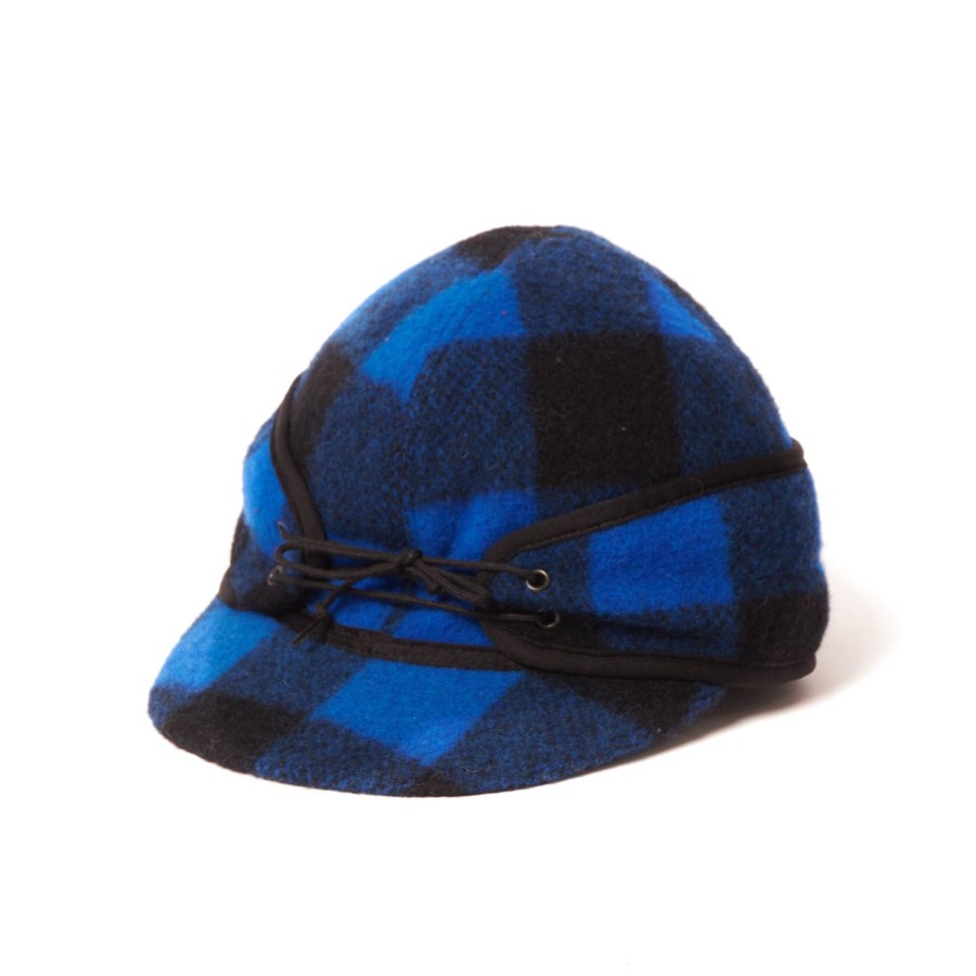 Accessories Crown Cap | Crown Cap 1-1701 Buffalo Check Railroad Cap - Royal/Black