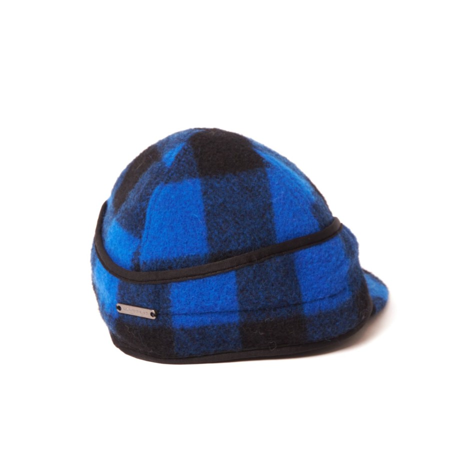 Accessories Crown Cap | Crown Cap 1-1701 Buffalo Check Railroad Cap - Royal/Black