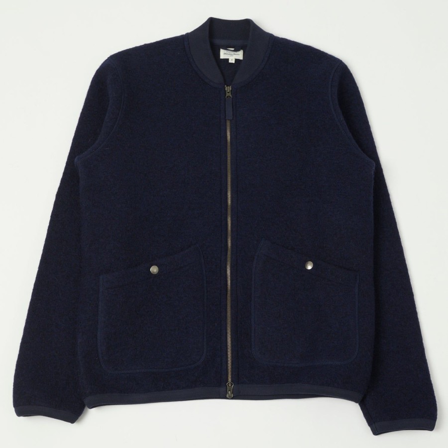 Clothing Hartford | Hartford 'David' Knitted Wool Jacket - Navy