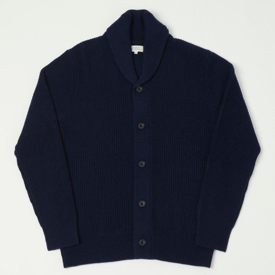 Clothing Hartford | Hartford Cashmere Rib Cardigan - Navy