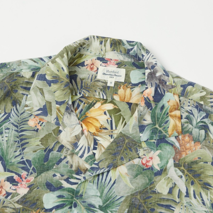 Clothing Hartford | Hartford 'Jungle Monkey' Print Palm Shirt - Tropical