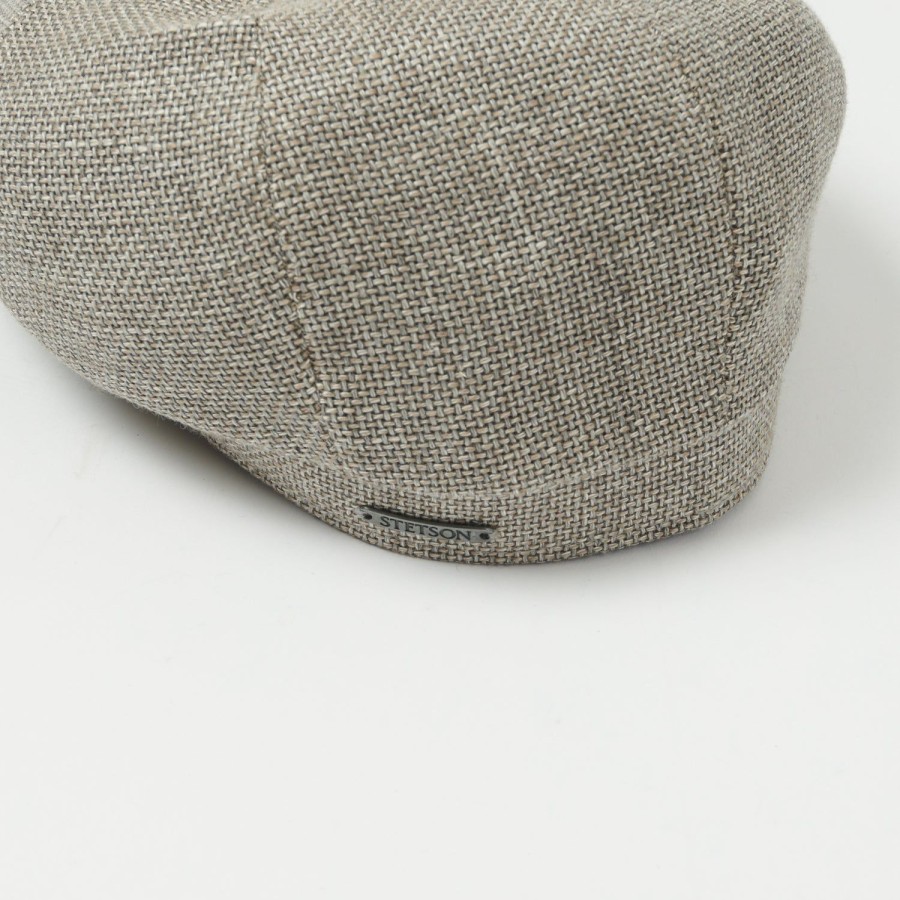 Accessories Stetson | Stetson Hatteras 'Ellington' Virgin Wool/Linen Flat Cap - Grey/Beige Mottled