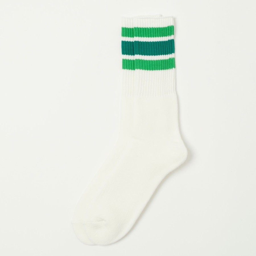 Accessories Anonymous Ism | Anonymous Ism 3 Line Crew Socks - Green