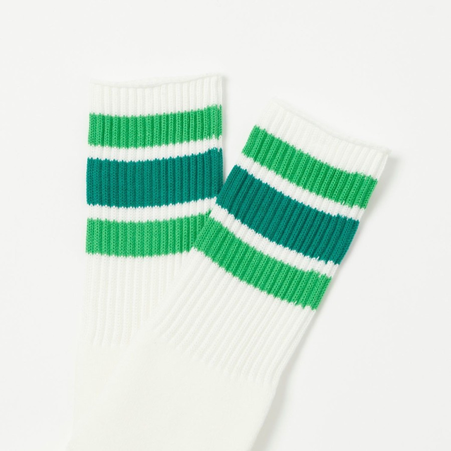 Accessories Anonymous Ism | Anonymous Ism 3 Line Crew Socks - Green