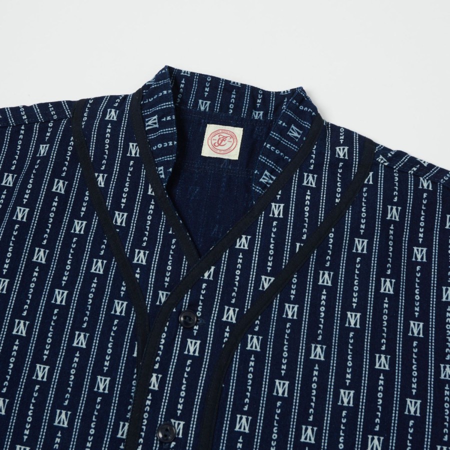 Clothing Full Count | Full Count 4031 Baseball Shirt - Indigo Wabash