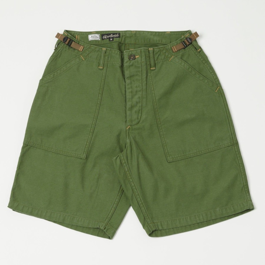 Clothing Freewheelers & Co | Freewheelers 'Garage Crew' Work Short - Green