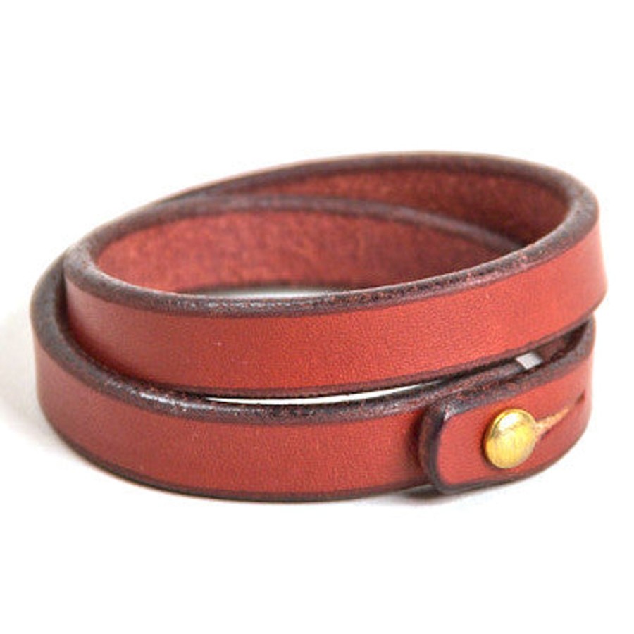 Accessories Tanner Goods | Tanner Goods Double Wristband Mahogany