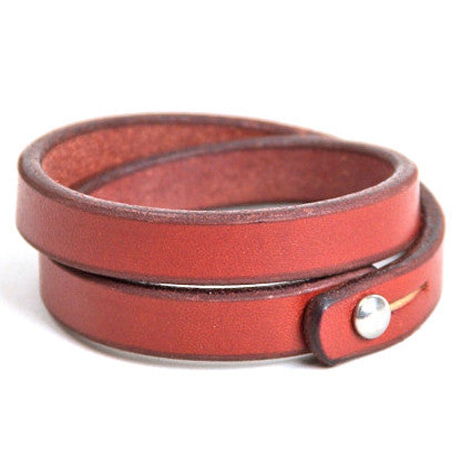 Accessories Tanner Goods | Tanner Goods Double Wristband Mahogany