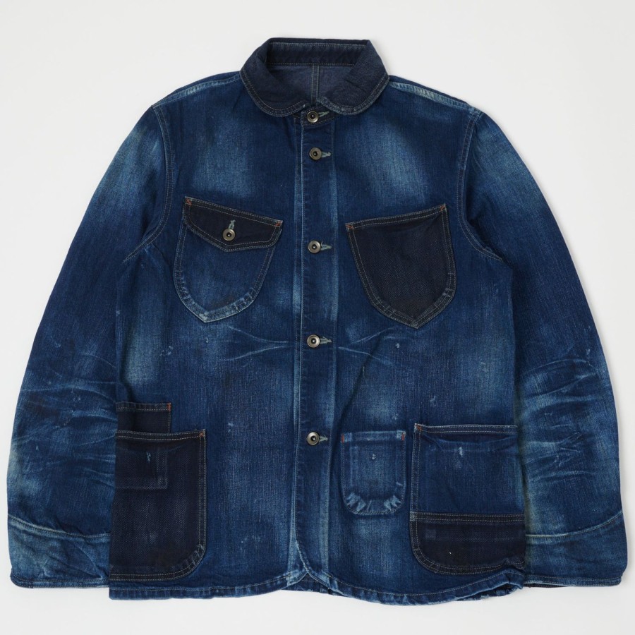 Clothing Eternal | Eternal 93235 Indigo Canvas Denim Chore Jacket - Two Years Used Wash