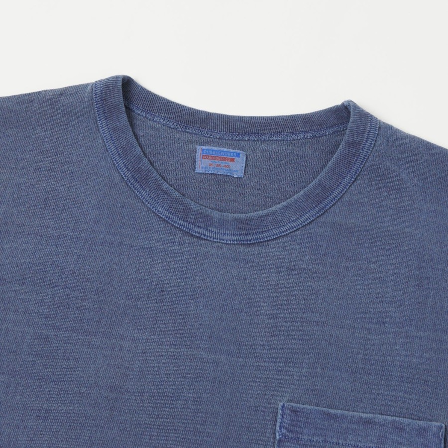 Clothing Dubbleworks | Dubbleworks Heavy Fabric Pigment Pocket Tee - Indigo Blue