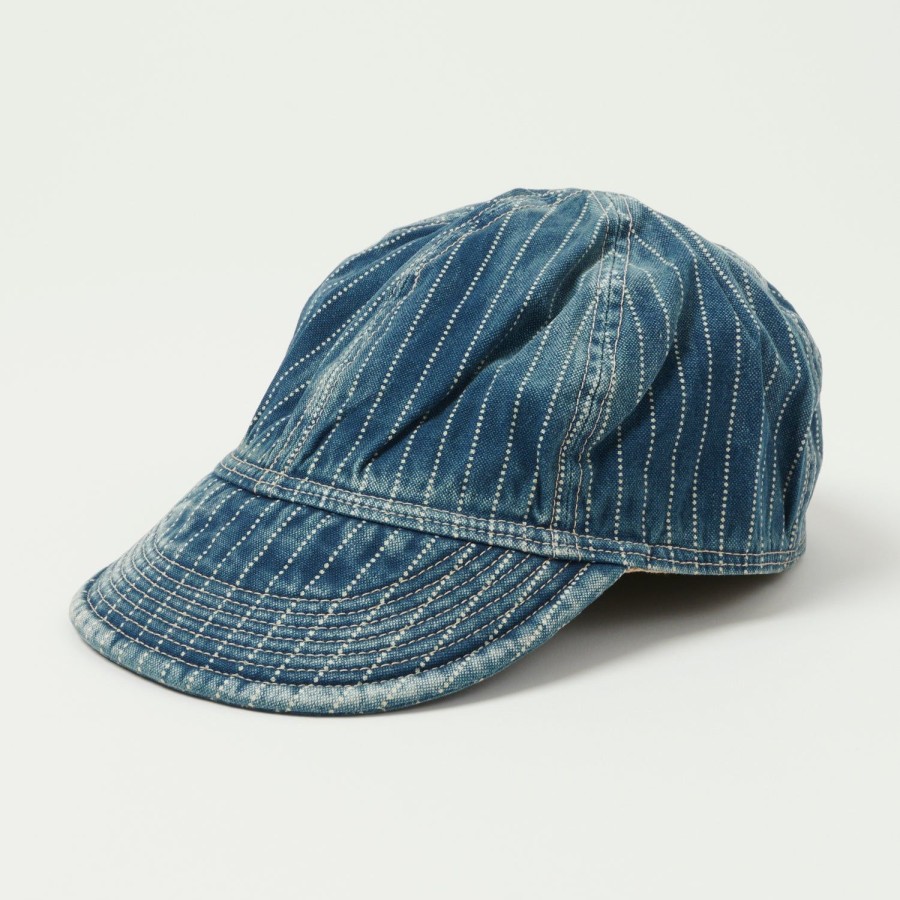 Accessories Full Count | Full Count 6024Hw-1 Aaf Mechanic Denim Cap - Indigo Wabash Heavy Wash