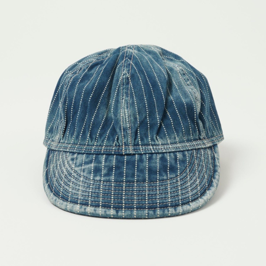 Accessories Full Count | Full Count 6024Hw-1 Aaf Mechanic Denim Cap - Indigo Wabash Heavy Wash