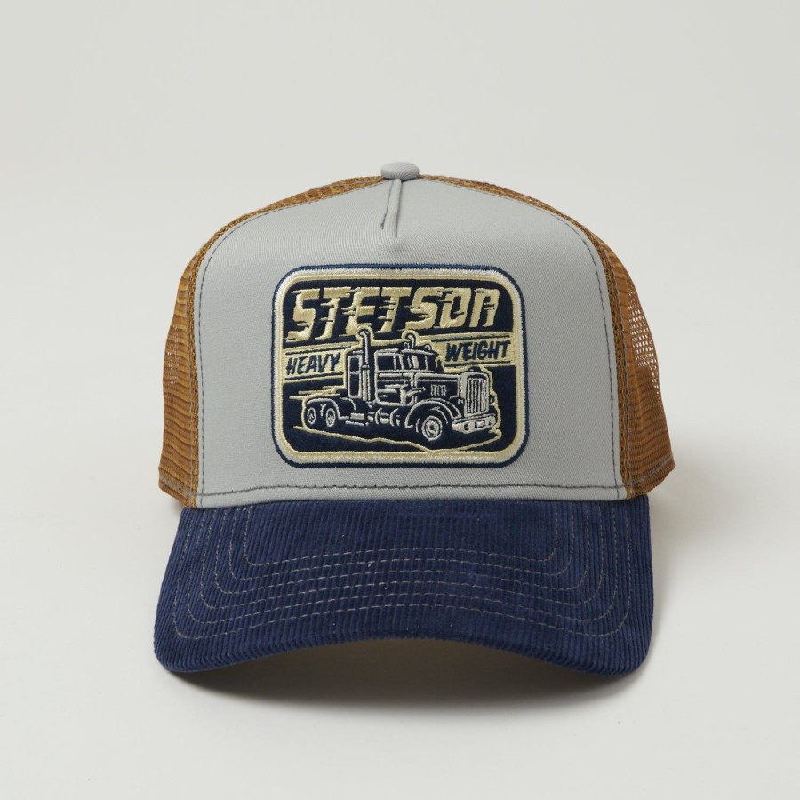 Accessories Stetson | Stetson 'Heavy Duty' Trucker Cap - Blue/Brown