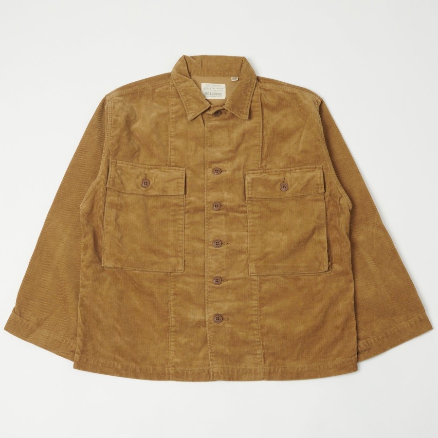 Clothing Full Count | Full Count 2023 Corduroy Military Jacket - Camel