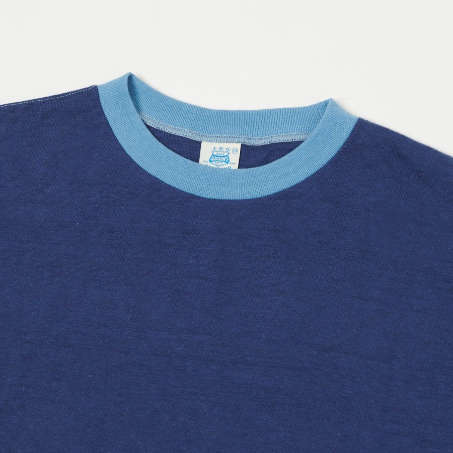 Clothing John Gluckow | John Gluckow Lot. Jg-Cs08 Two Tone Tee - Navy Blue