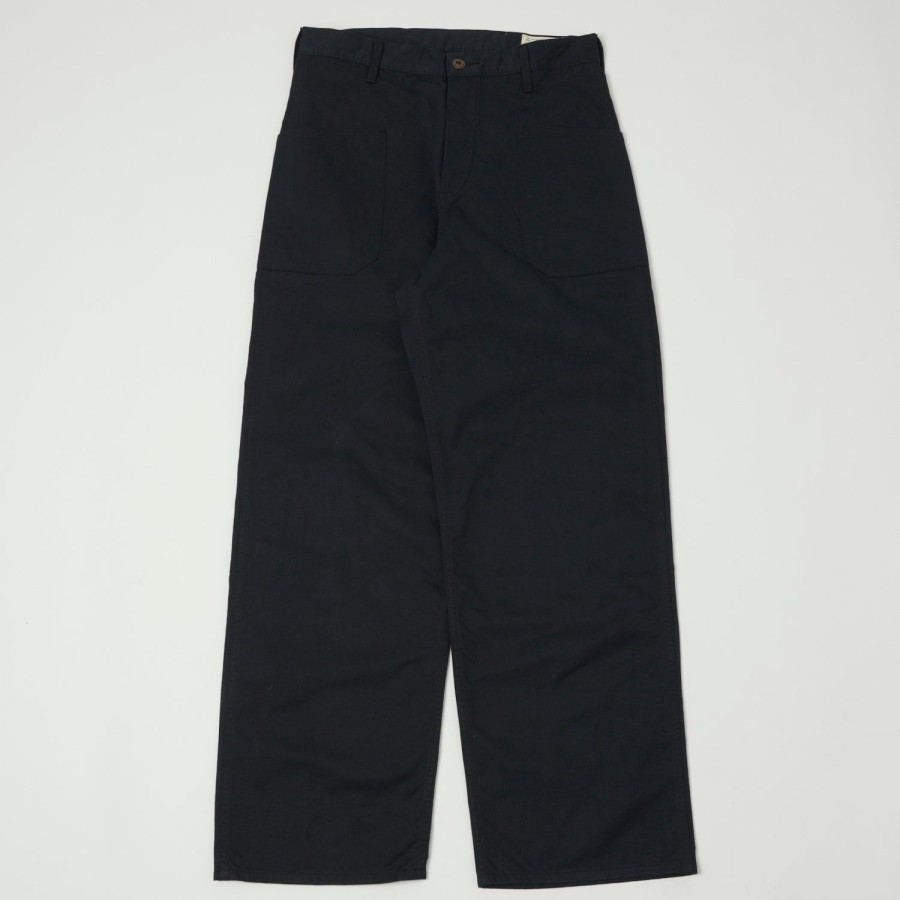 Clothing Full Count | Full Count 1119-3 Old Japanese Twill Us Navy Trouser - Black