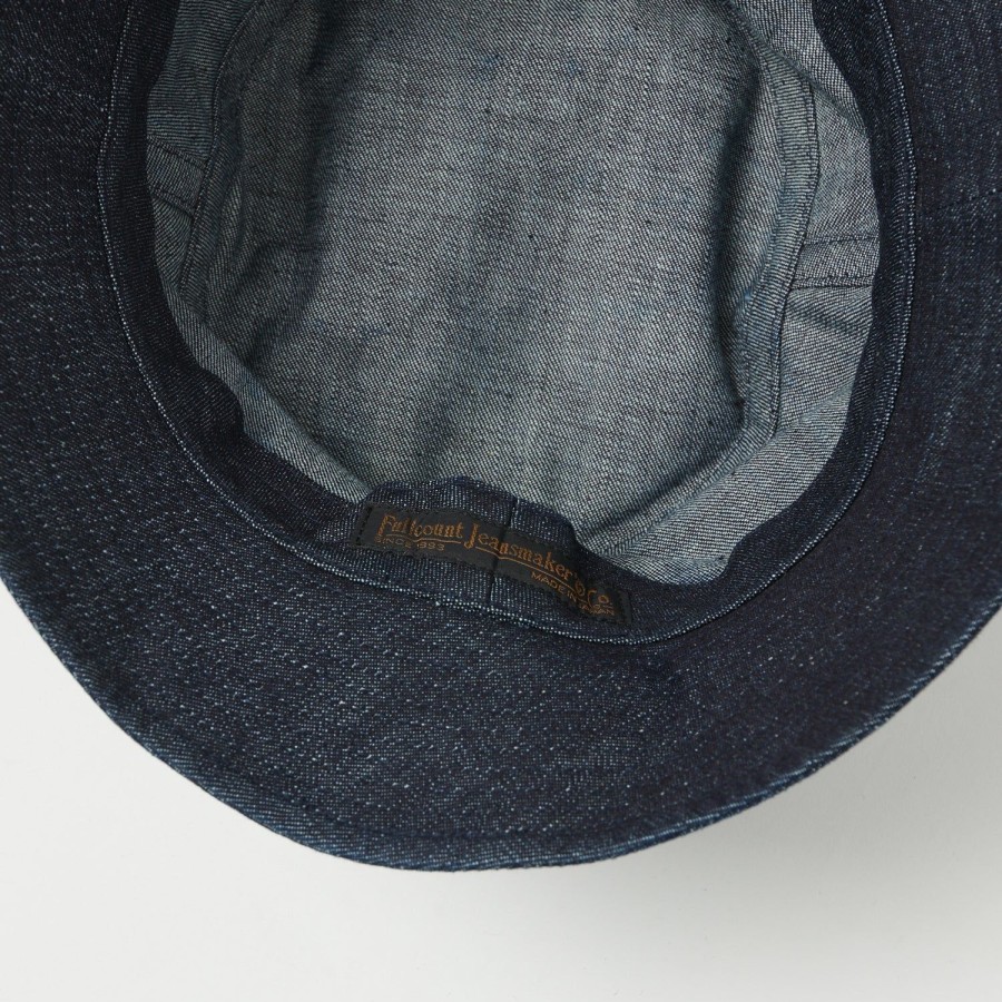 Accessories Full Count | Full Count 6020-1 Denim Bucket Hat - Indigo