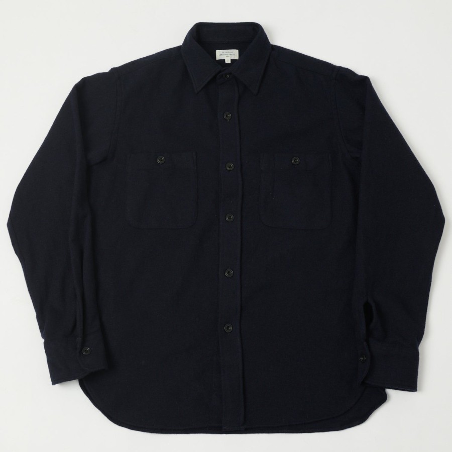 Clothing Hartford | Hartford 'Percey' Wool Shirt - Navy