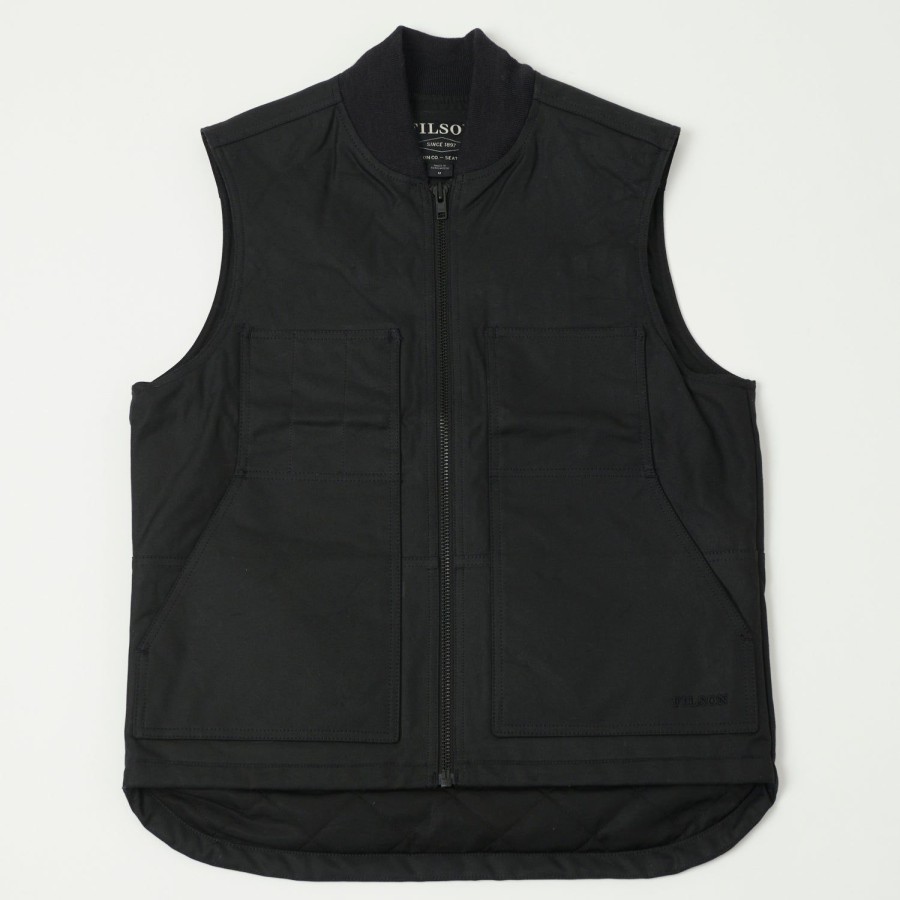 Clothing Filson | Filson Tin Cloth Insulated Work Vest - Black