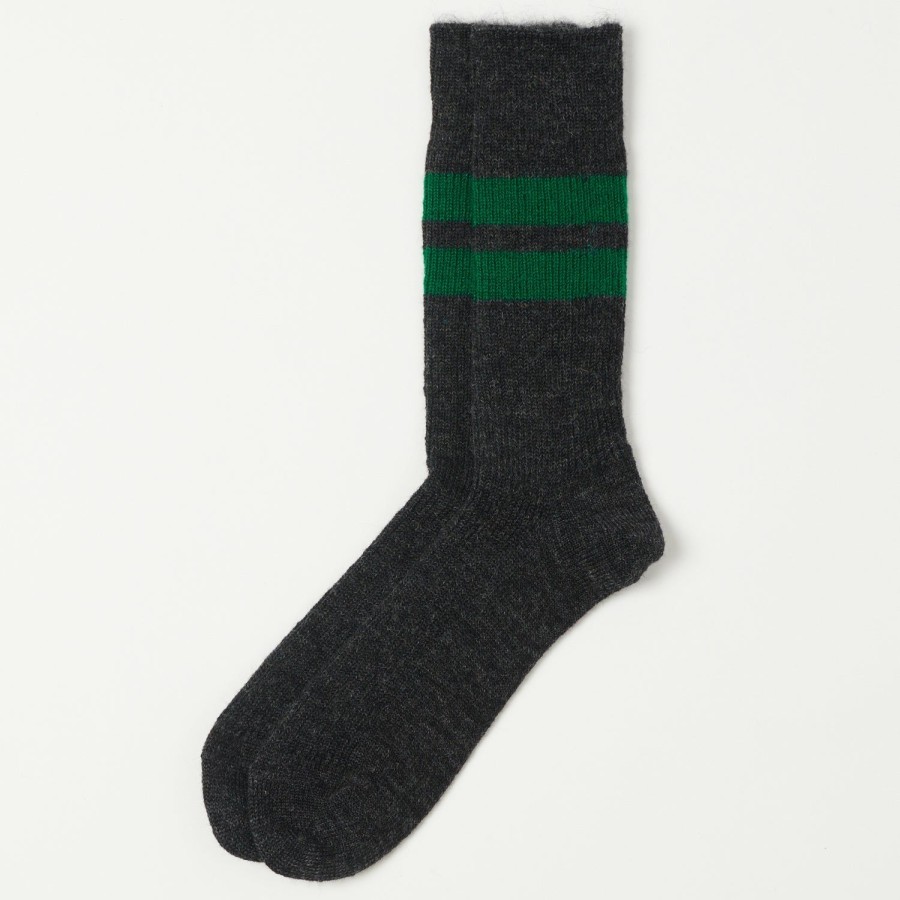 Accessories RoToTo | Rototo Brushed Mohair Sock - Charcoal