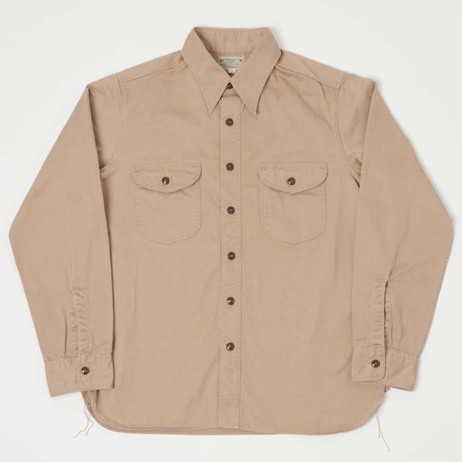 Clothing Buzz Rickson's | Buzz Rickson'S Herringbone Work Shirt - Beige