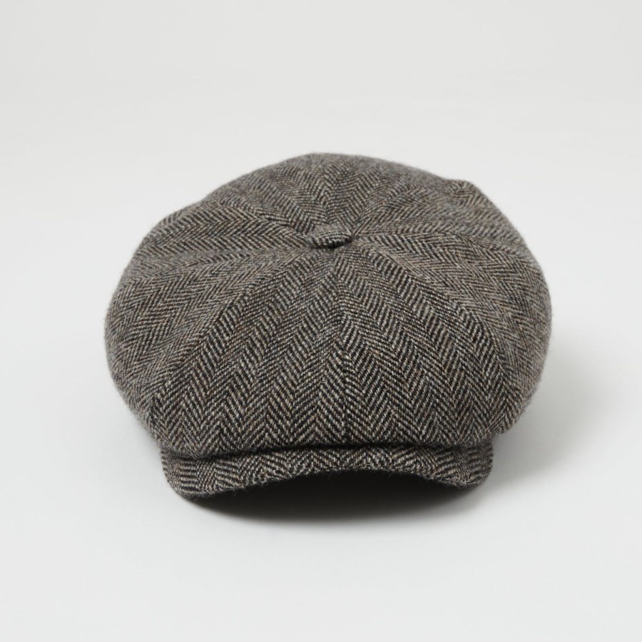 Accessories Stetson | Stetson 6840514-333 Hatteras Woolrich Herringbone Flat Cap - Grey