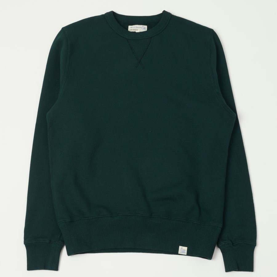 Clothing Merz b. Schwanen | Merz B. Schwanen Csw28 Athletic Sweatshirt - Collage Green