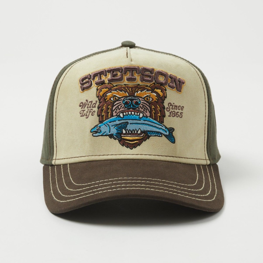 Accessories Stetson | Stetson 7766103-67 'Wild Life' Trucker Cap - Olive/Brown