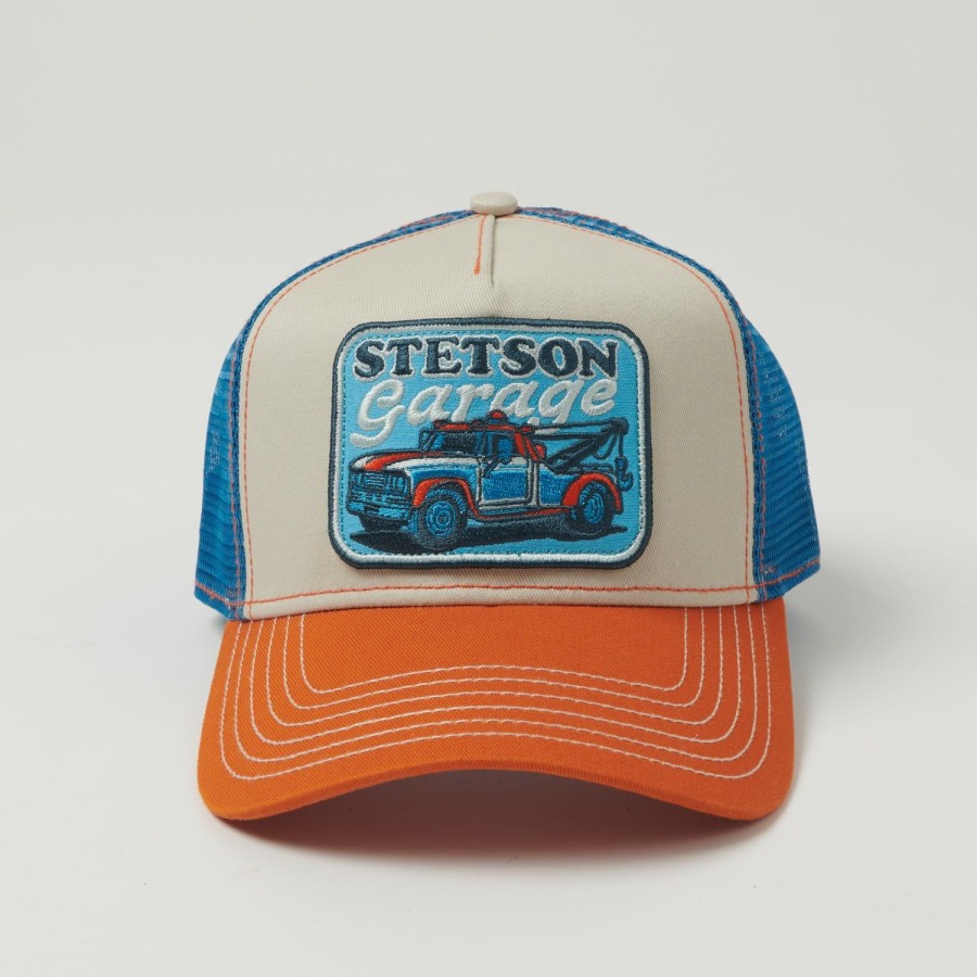 Accessories Stetson | Stetson 'Stetson Garage' Trucker Cap - Orange/Blue