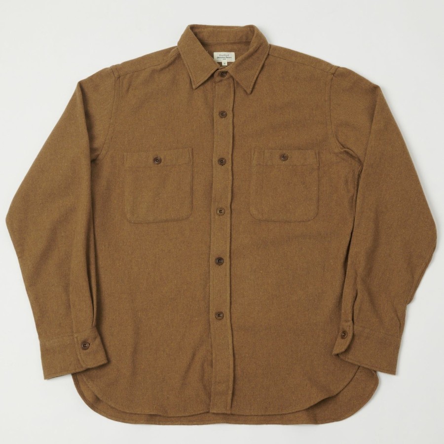 Clothing Hartford | Hartford Ay16107 Percey Wool Shirt - Brown