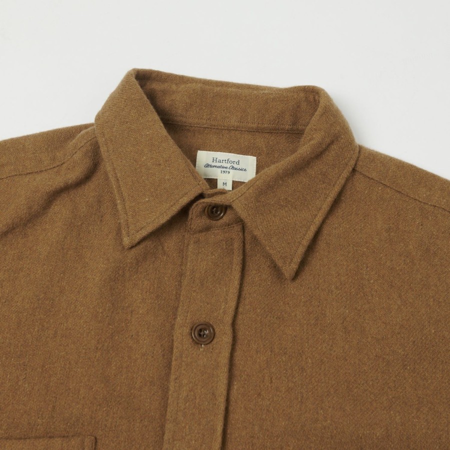 Clothing Hartford | Hartford Ay16107 Percey Wool Shirt - Brown