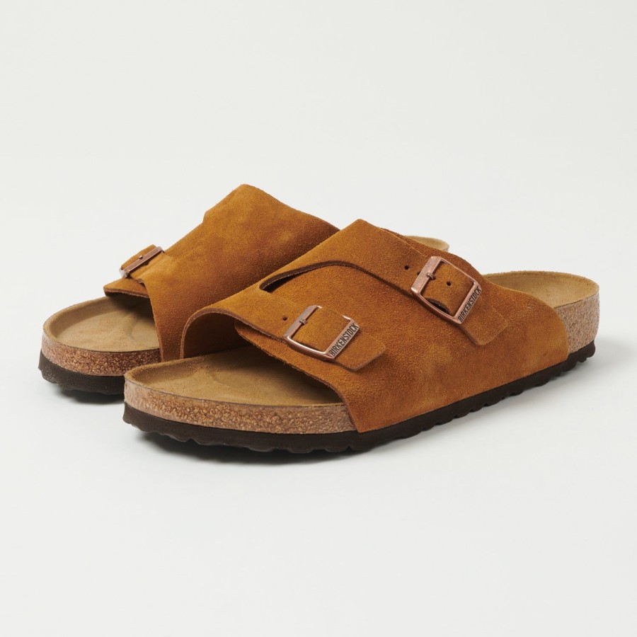 Footwear Birkenstock | Birkenstock Zurich Suede Leather Sandal - Mink