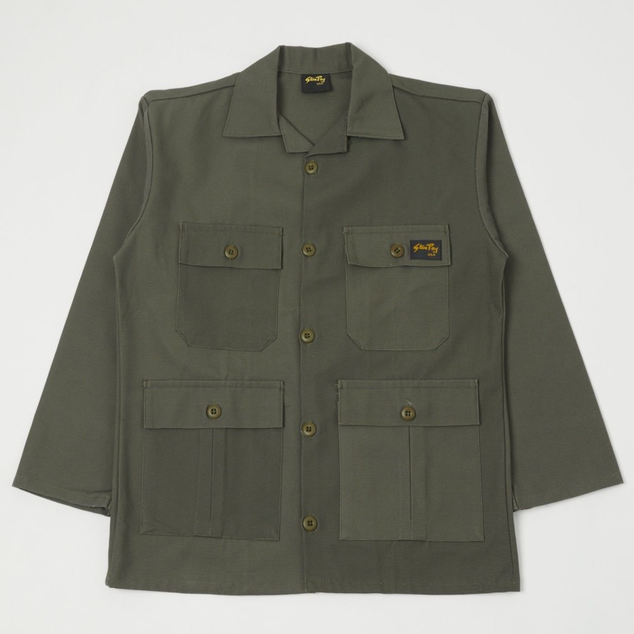 Clothing Stan Ray | Stan Ray 4 Pocket Fatigue Work Shirt - Olive