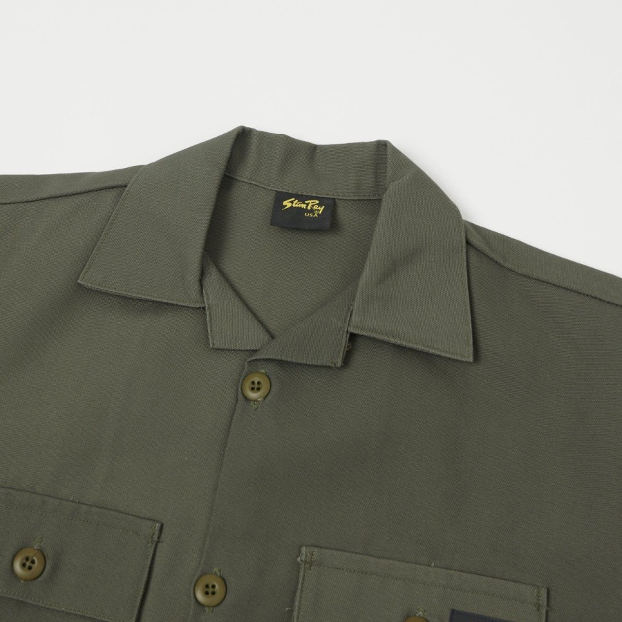 Clothing Stan Ray | Stan Ray 4 Pocket Fatigue Work Shirt - Olive