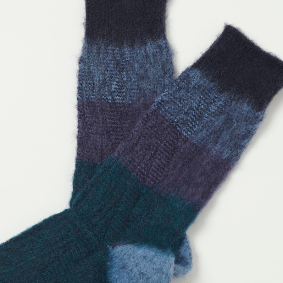 Accessories Anonymous Ism | Anonymous Ism Graduation Cable Crew Socks - Navy