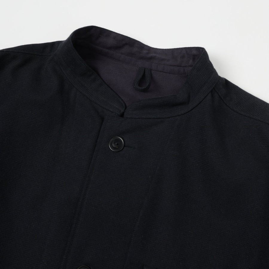 Clothing Gorouta | Gorouta 0308 Band Collar Jacket - Navy