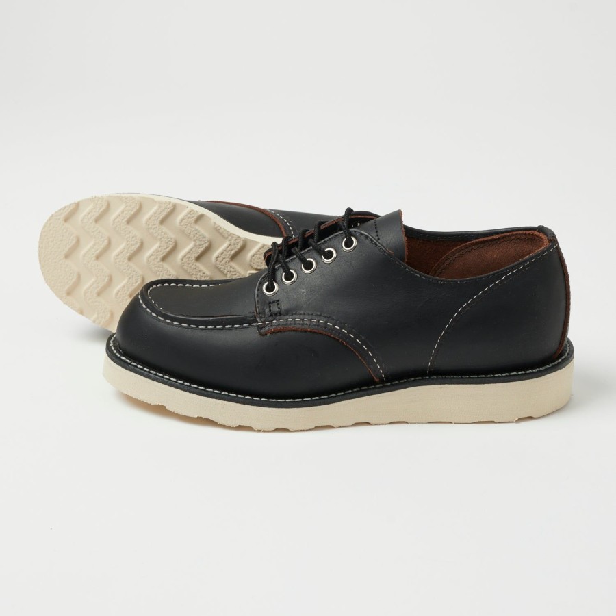 Footwear Red Wing | Red Wing 8090 Shop Moc Oxford Shoe - Black Prairie