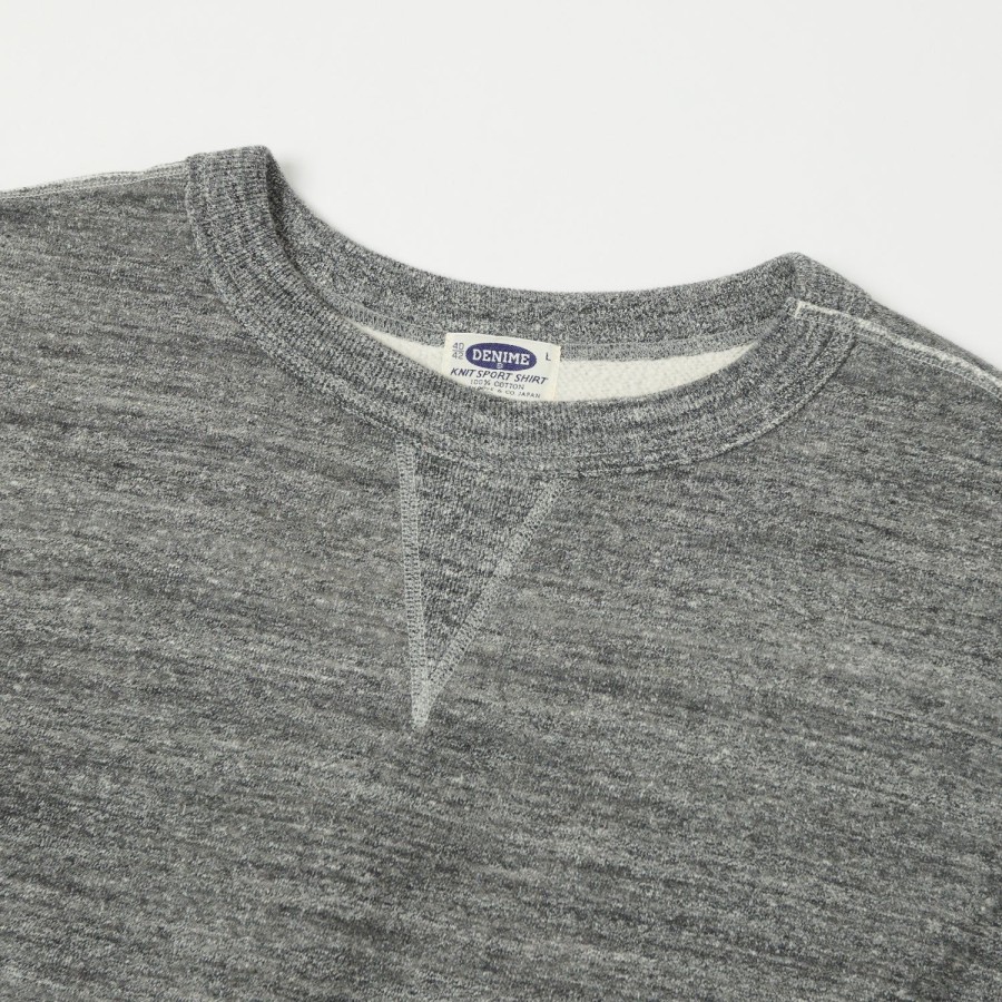 Clothing Denime | Denime Lot. 260 4-Needle Sweatshirt - Dark Grey