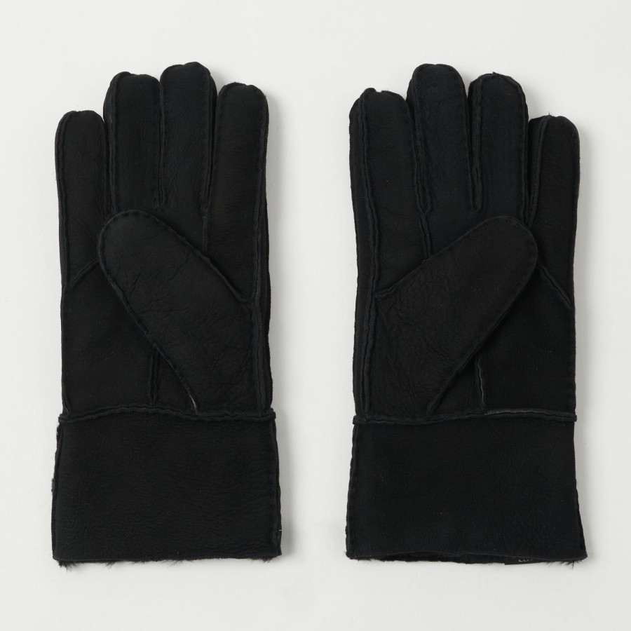 Accessories Crown Cap | Crown Cap 4-01615 Shearling Gloves - Black