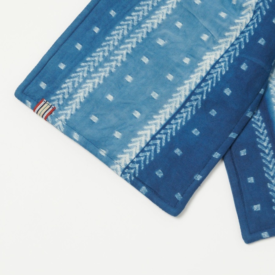 Accessories Kardo | Kardo Quilted Football Scarf - Shibori Indigo