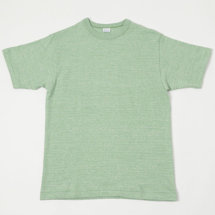 Clothing Warehouse & Co | Warehouse 4096 Heather Plain Crew Neck Tee - Green