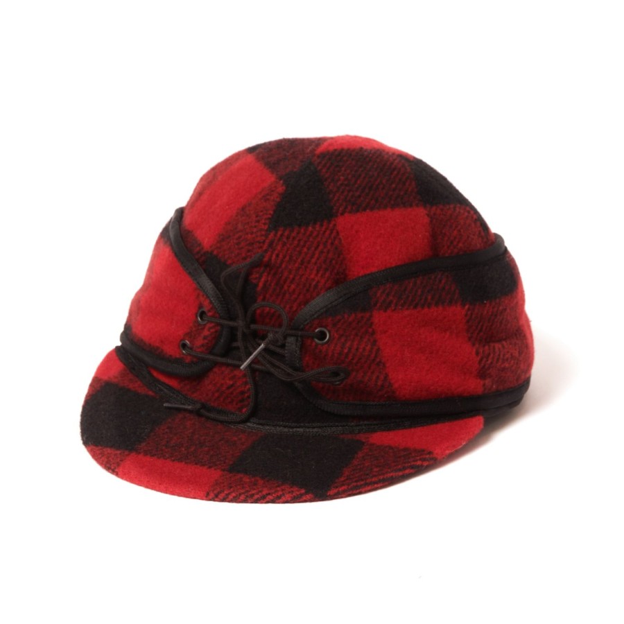 Accessories Crown Cap | Crown Cap 1-1701 Buffalo Check Railroad Cap - Red/Black