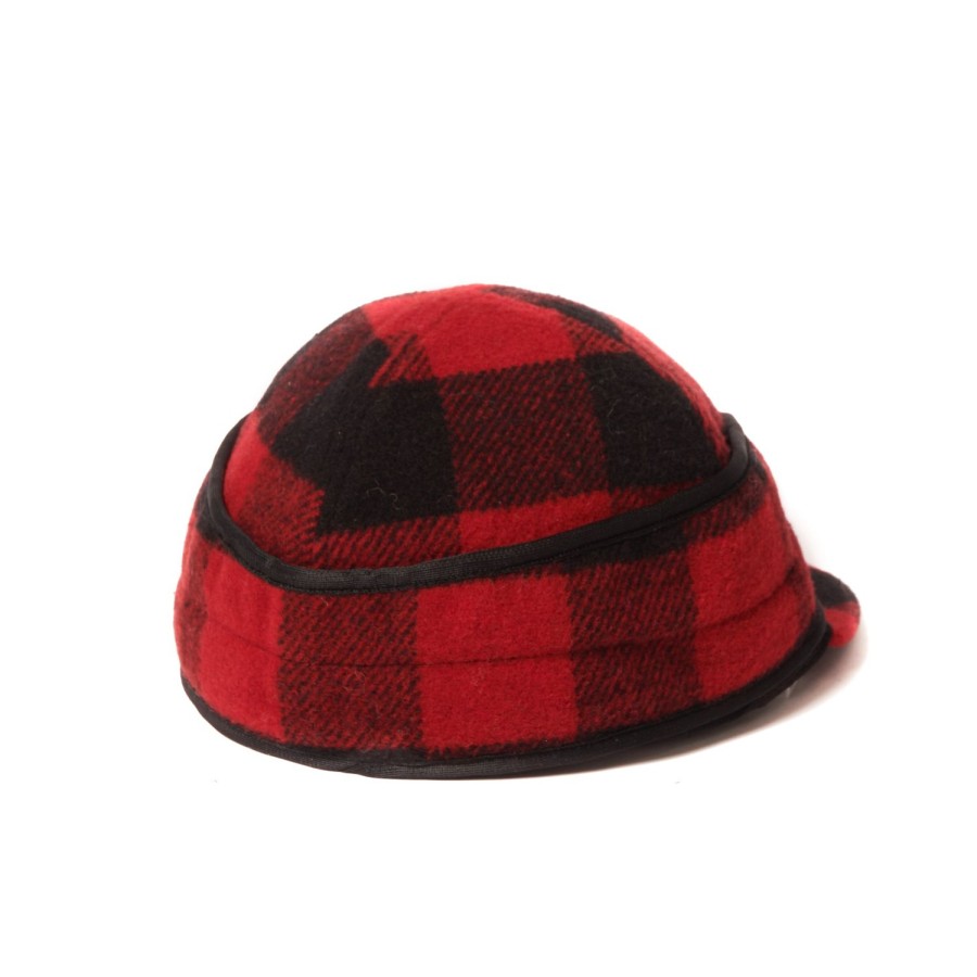 Accessories Crown Cap | Crown Cap 1-1701 Buffalo Check Railroad Cap - Red/Black