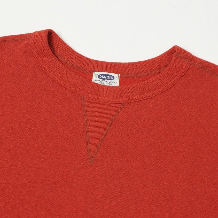 Clothing Denime | Denime Lot. 260 4-Needle Sweatshirt - Red