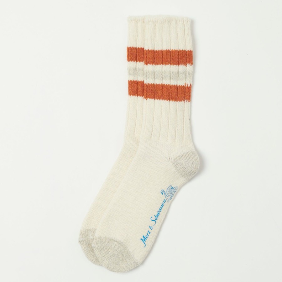 Accessories Merz b. Schwanen | Merz B. Schwanen Rw04 Recycled Wool Sock - Nature/Amber