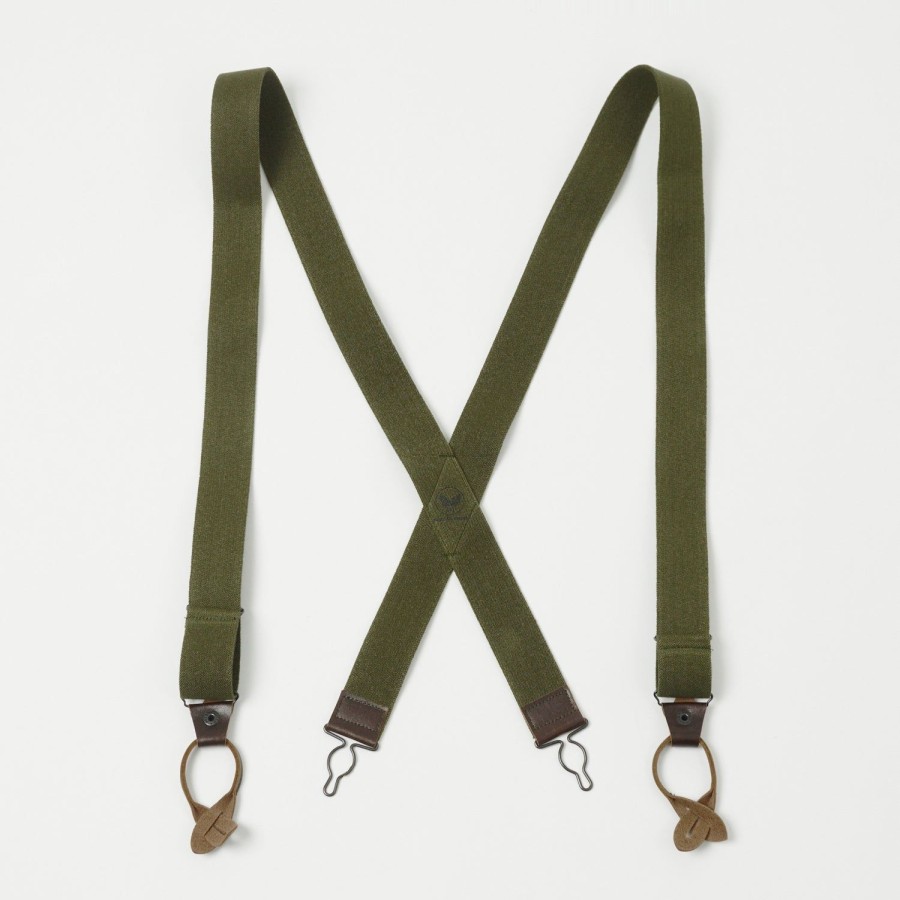 Accessories Buzz Rickson's | Buzz Rickson'S A-11 Trouser Suspenders - Olive