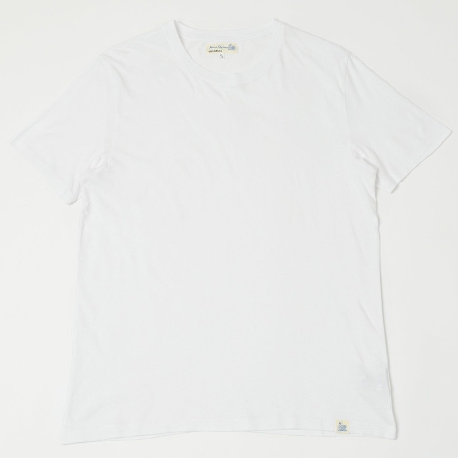 Clothing Merz b. Schwanen | Merz B. Schwanen Ct02Vj Washed Tee - White