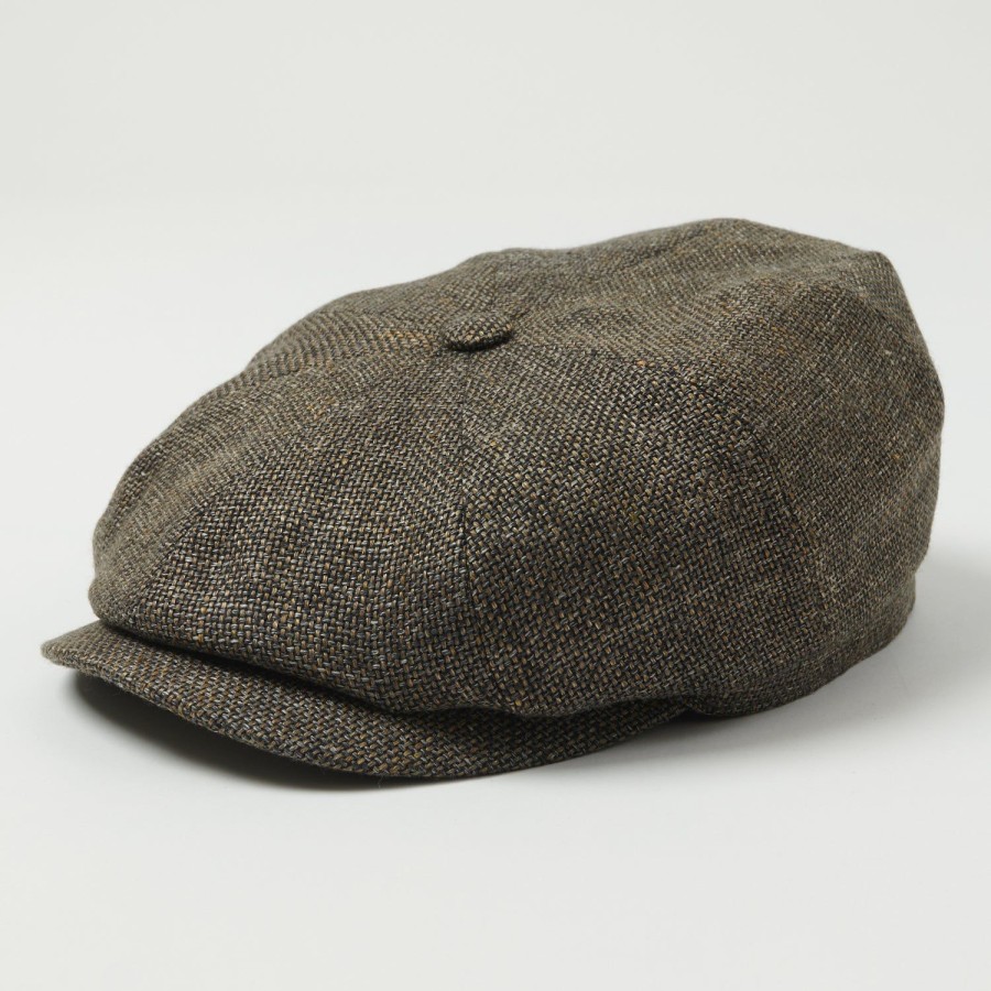 Accessories Stetson | Stetson Hatteras 'Ellington' Virgin Wool/Linen Flat Cap - Grey/Brown